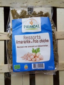 pâtes amarante et pois chiche