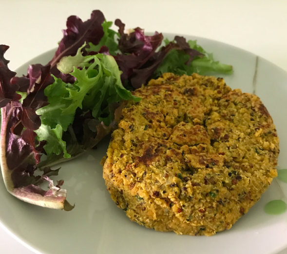 steak végétal de lentilles et quinoa